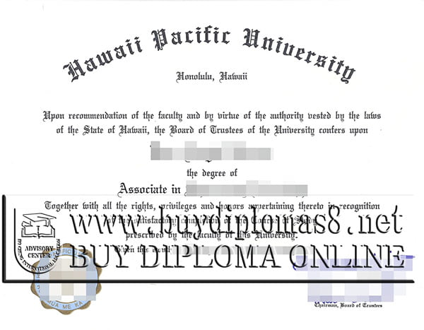 HPU degree, HPU diploma