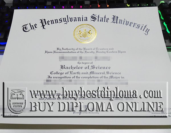 Pennsylvania State University degree, PSU diploma