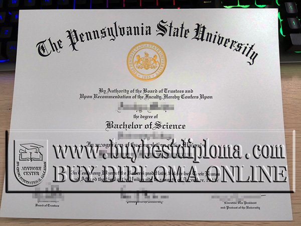 Pennsylvania State University degree, PSU diploma