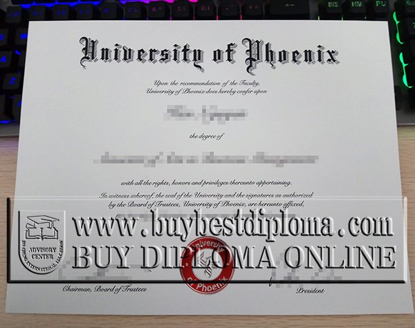 University of Phoenix diploma, University of Phoenix degree