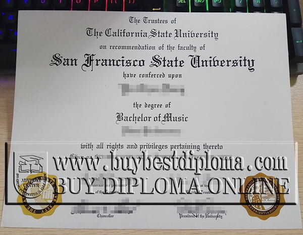 San Francisco State University diploma, San Francisco State University degree