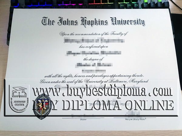 Johns Hopkins University diploma, Johns Hopkins University degree