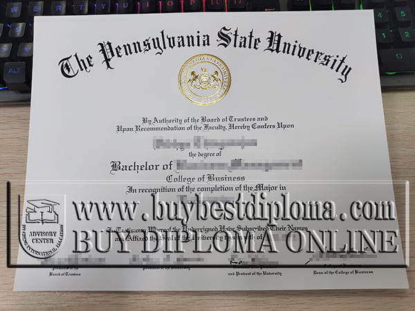 Pennsylvania State University diploma, PSU diploma, PSU transcript, buy fake diploma US