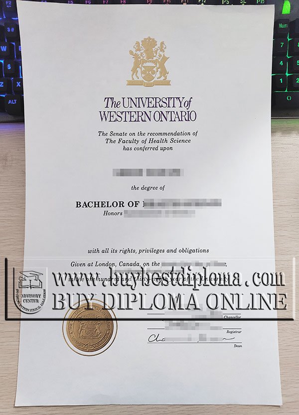 University of Western Ontario diploma, UWO diploma certificate, UWO degree,