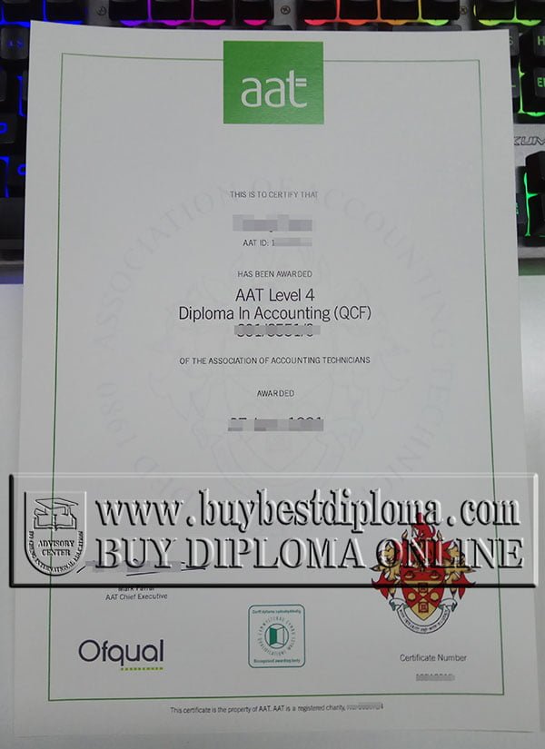AAT certificate, AAT diploma