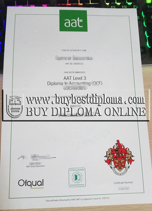 AAT certificate, Association of Accounting Technicians certificate