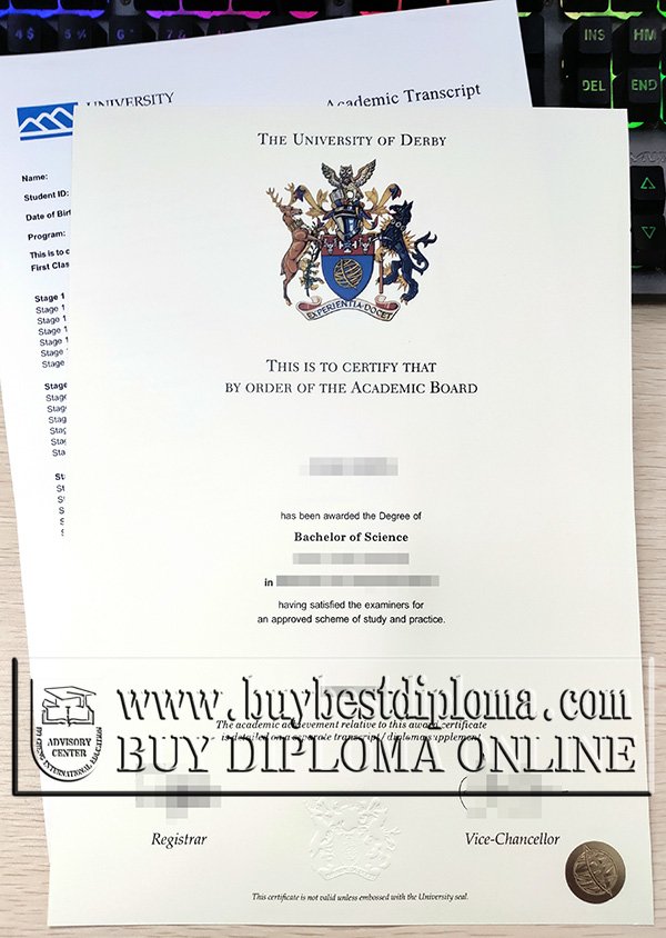 University of Derby degree, University of Derby transcript, University of Derby diploma, 德比大学文凭,