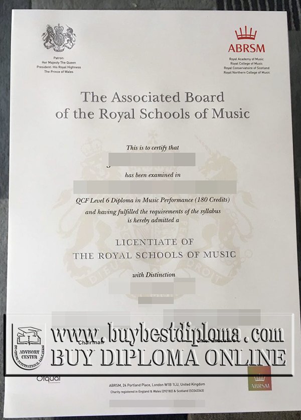 ABRSM diploma, LRSM certificate, fake ABRSM certificate