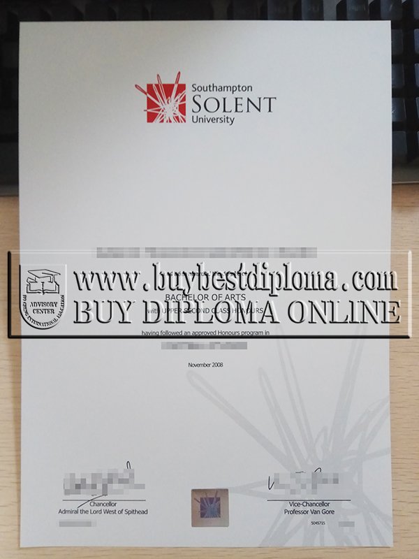 Southampton Solent University diploma, Southampton Solent University degree