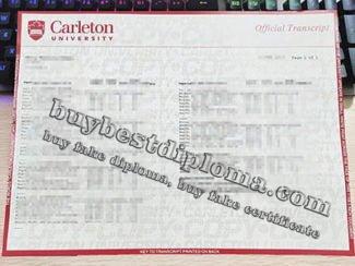 Carleton University transcript, Carleton University diploma,