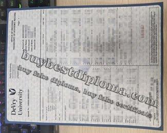 Devry University diploma, DeVry University transcript,