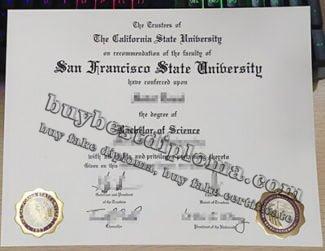 SFSU diploma, San Francisco State University degree,
