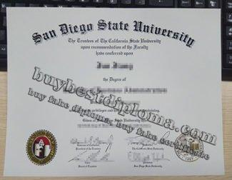 SDSU diploma, San Diego State University diploma