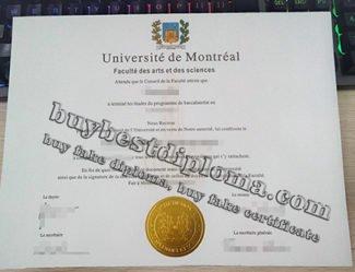 Université de Montréal diploma, University of Montreal diploma,