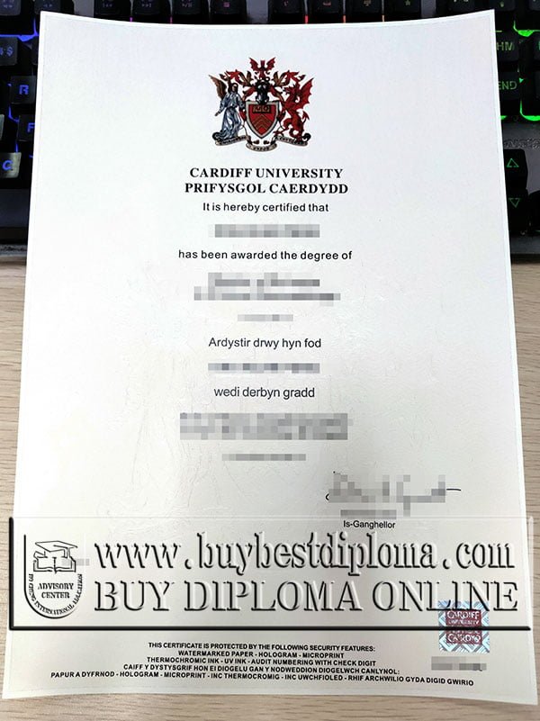 Cardiff University degree, Cardiff University diploma,