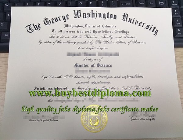 George Washington University diploma, GWU diploma, GWU degree,