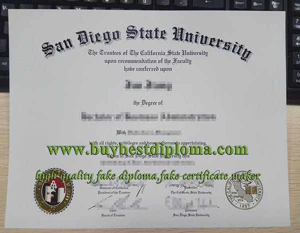 San Diego State University diploma, San Diego State University degree, fake SDSU diploma,