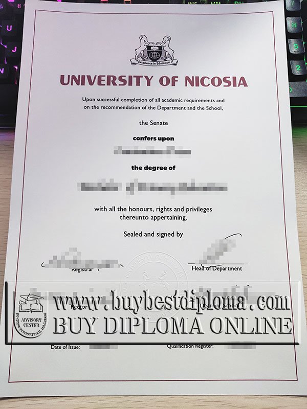 University of Nicosia diploma, University of Nicosia degree,