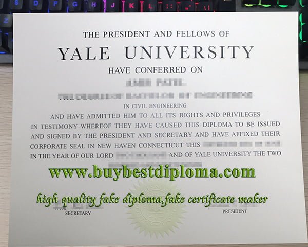 Yale University diploma, Yale University degree