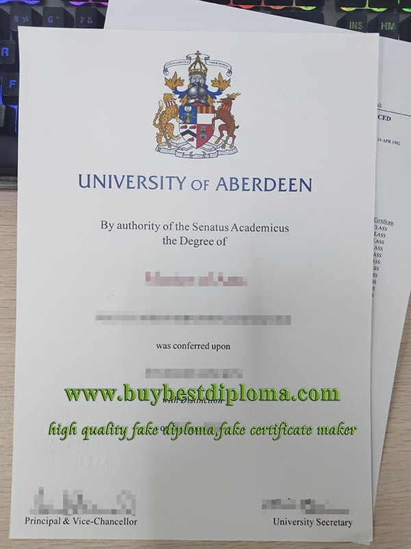 University of Aberdeen degree, University of Aberdeen transcript, fake Scotland university degree,