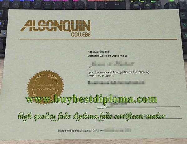 Algonquin College diploma, Algonquin College certificate,