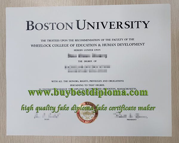 Boston University diploma, fake Boston University degree,
