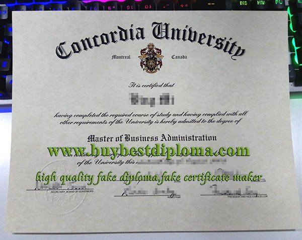 Concordia University diploma, Concordia University degree,