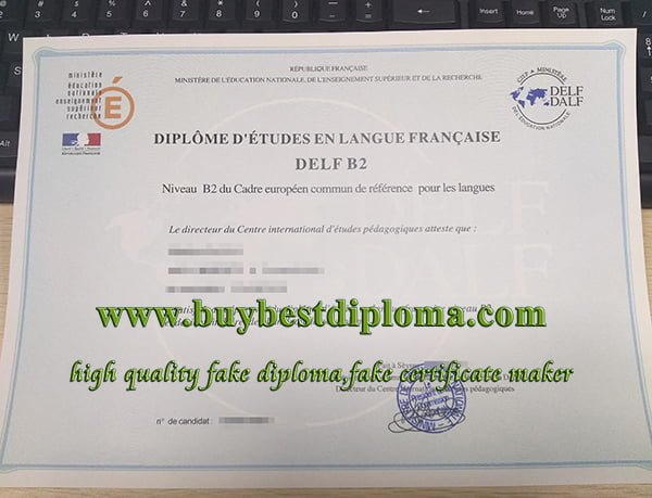 fake DELF B2 certificate, DELF DALF certificate, B2 French diploma,