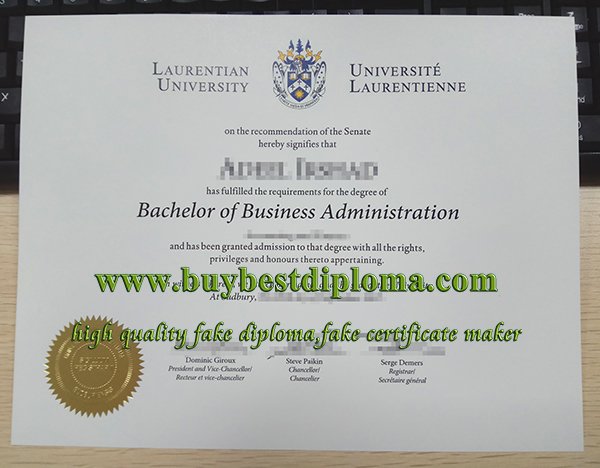 Laurentian University diploma, Laurentian University degree, fake BBA degree,