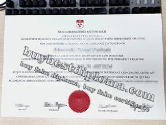 McGill University diploma, McGill University degree,