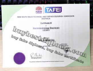 TAFE NSW Certificate, fake TAFE certificate, TAFE diploma,