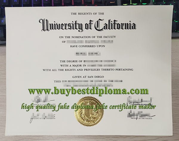 UC San Diego Diploma, University Of California San Diego degree,
