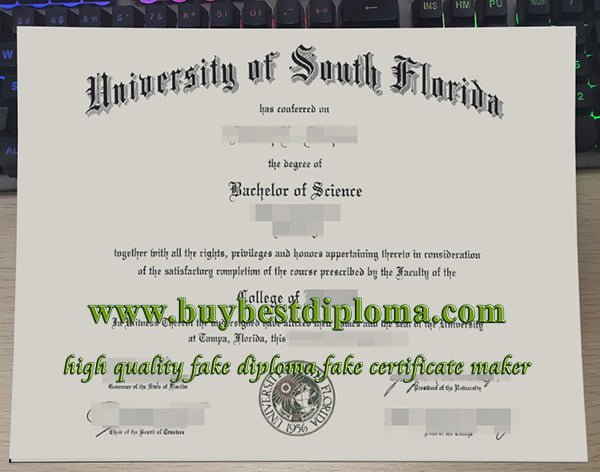 University of South Florida diploma, University of South Florida degree, fake USF diploma,