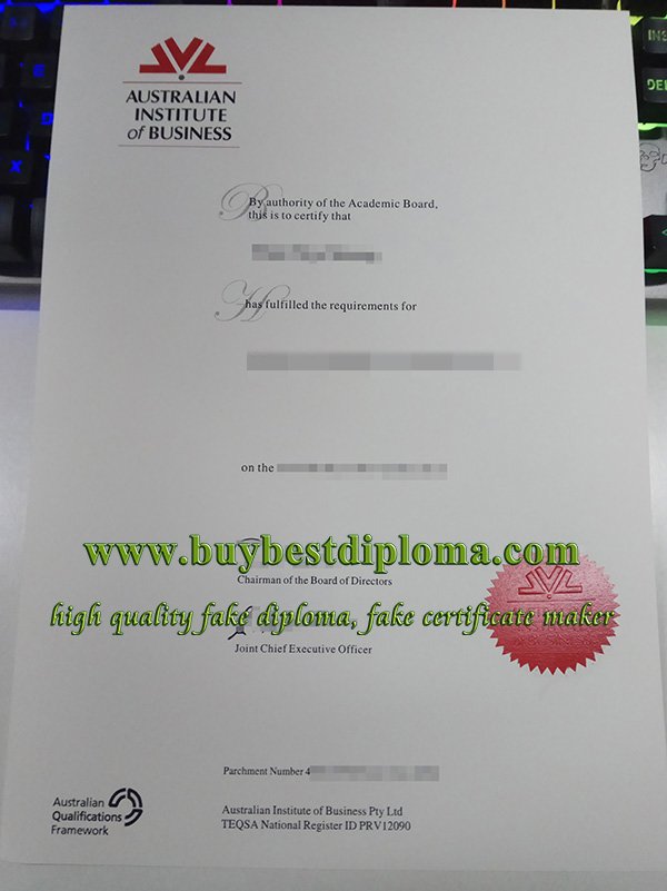 Australian Institute of Business diploma, Australian Institute of Business degree, fake AIB degree,