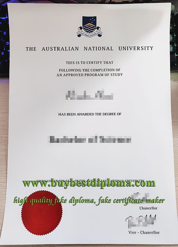 Australian National University degree, Australian National University diploma, fake ANU diploma,