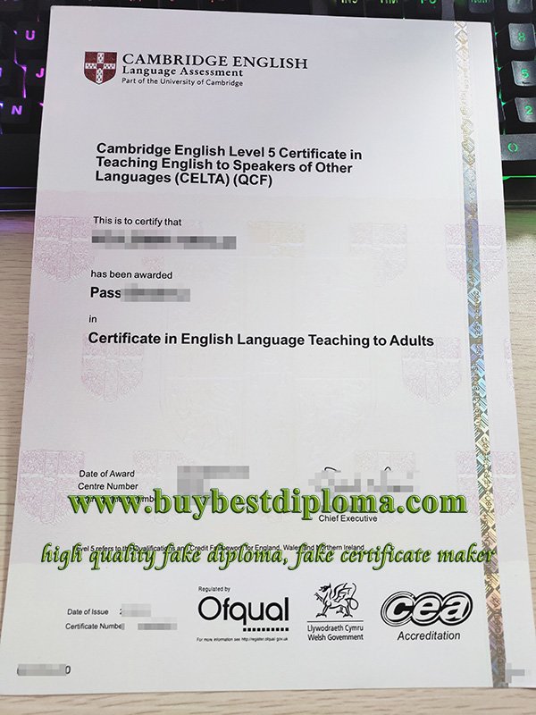 Cambridge CELTA Certificate, fake CELTA certificate, fake TESOL certificate,