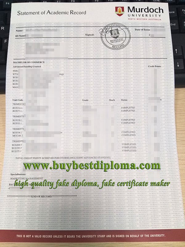 Murdoch University transcript, Murdoch University certificate,
