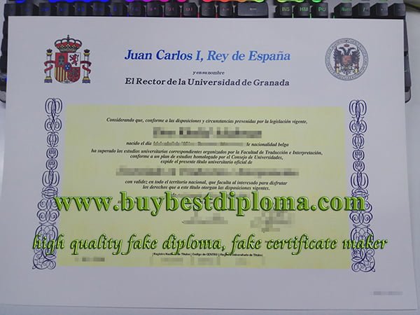 Universidad de Granada diploma, Universidad de Granada degree, fake Spain diploma,
