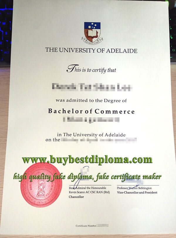 University of Adelaide diploma, University of Adelaide degree, fake commerce degree,