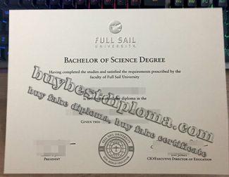 Full Sail University diploma, Full Sail University degree, fake FSU diploma,