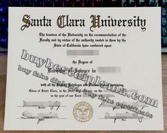 Santa Clara University diploma, Santa Clara University degree, fake SCU diploma,
