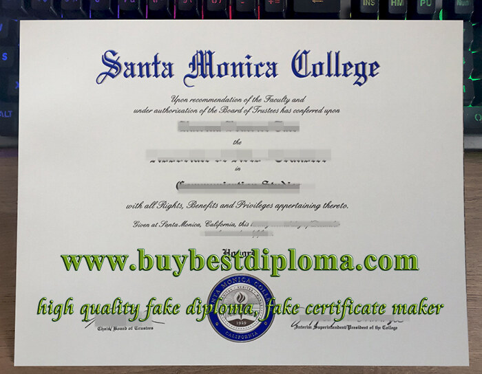 Santa Monica College diploma, Santa Monica College degree, Santa Monica College certificate,