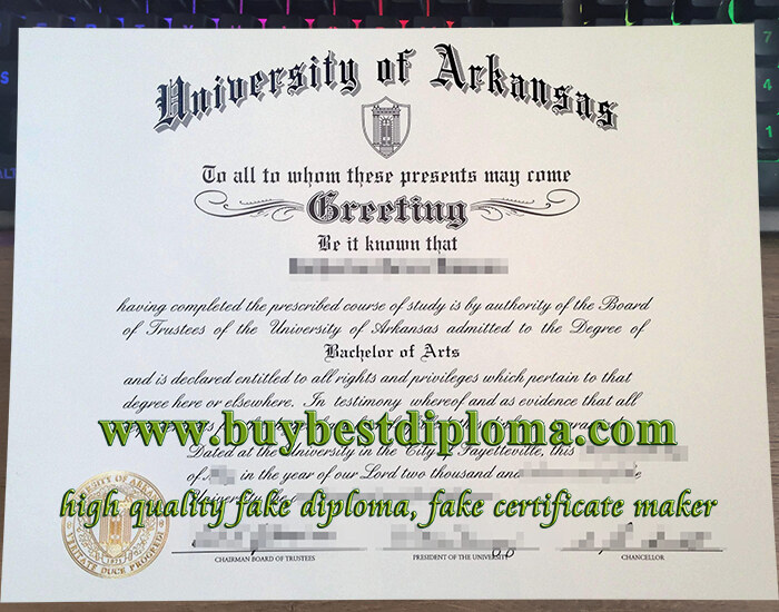 University of Arkansas diploma, University of Arkansas degree,