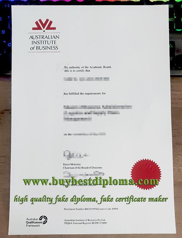 Australian Institute of Business degree, AIB degree, fake AIB diploma,