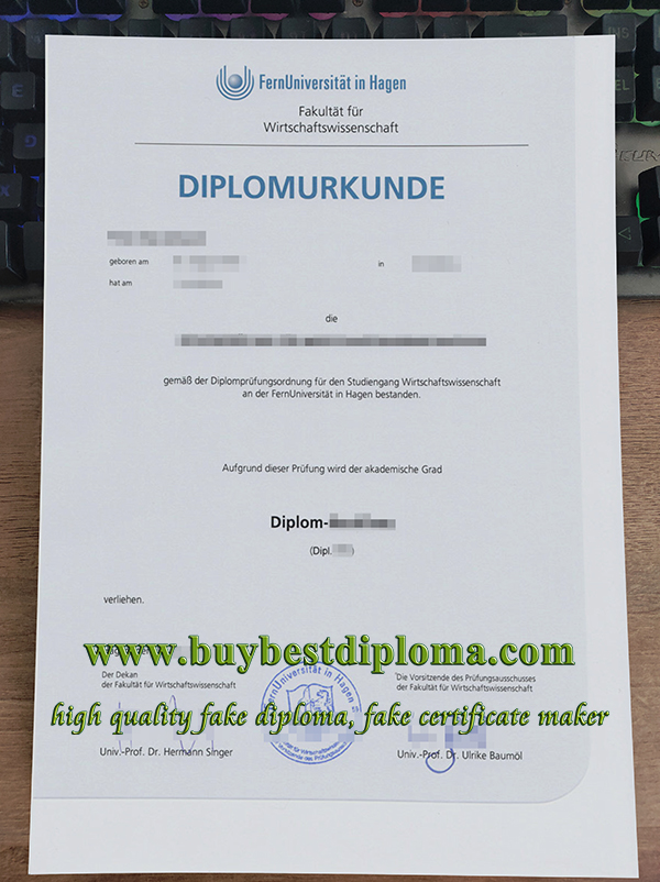 FernUniversitat in Hagen diploma, FernUniversitat in Hagen degree, fake Germany diploma,