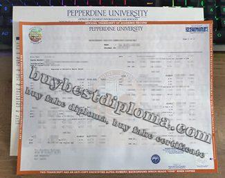 Pepperdine University transcript, Pepperdine University diploma, fake transcript,