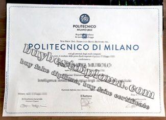 Politecnico di Milano diploma, Politecnico di Milano degree, fake Italian diploma,