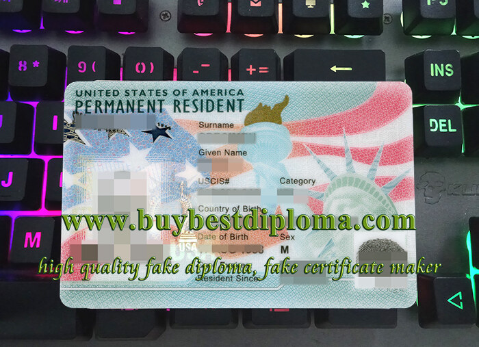 US PR card, USA Permanent Resident card, fake US green card card,