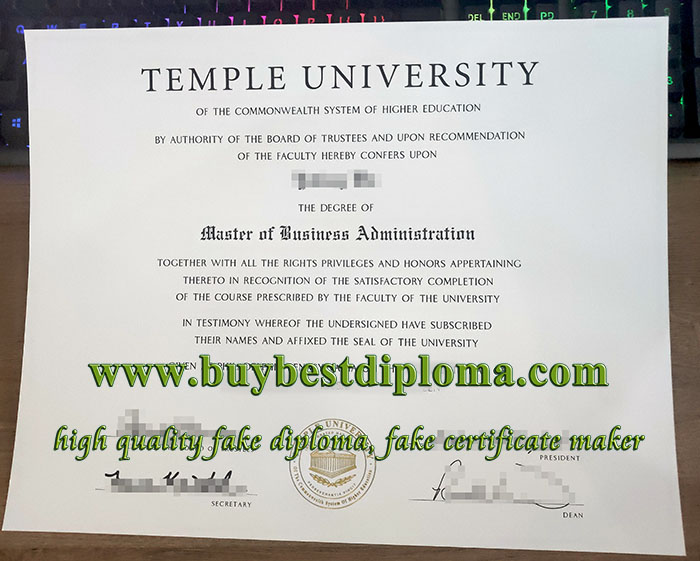 fake Temple University diploma, fake Temple University degree, fake Temple University certificate