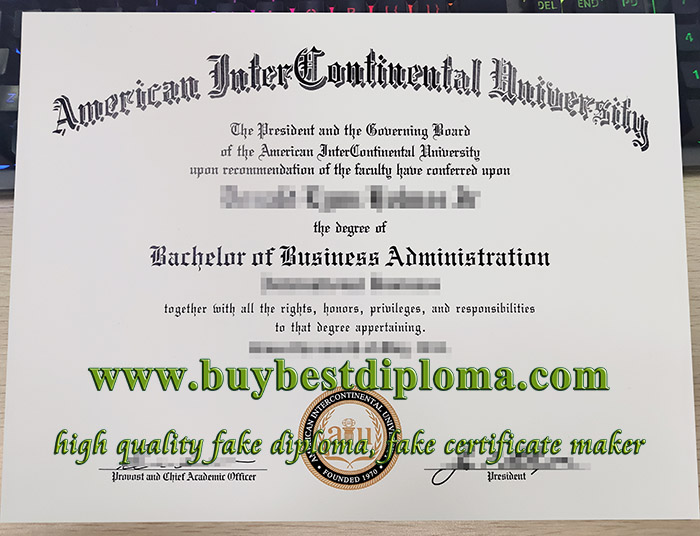 American InterContinental University diploma, fake AIU diploma, fake AIU degree,